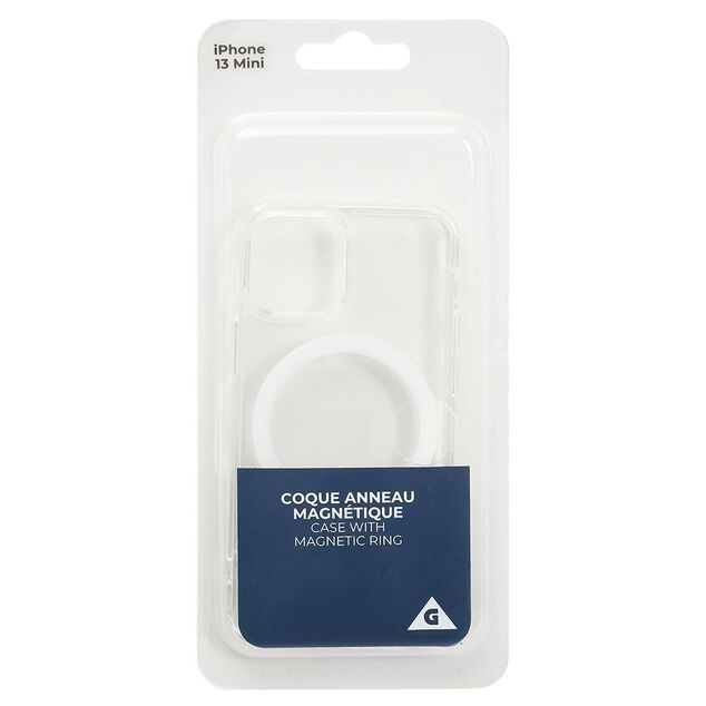 Coque magn&eacute;tique iPhone 13 Mini transparent