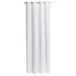 Rideau &agrave; oeillets effet lin blanc 140x240cm