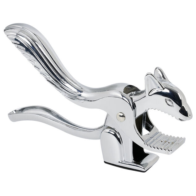 Casse noisette sur pied zinc forme &eacute;cureuil L17,5cm
