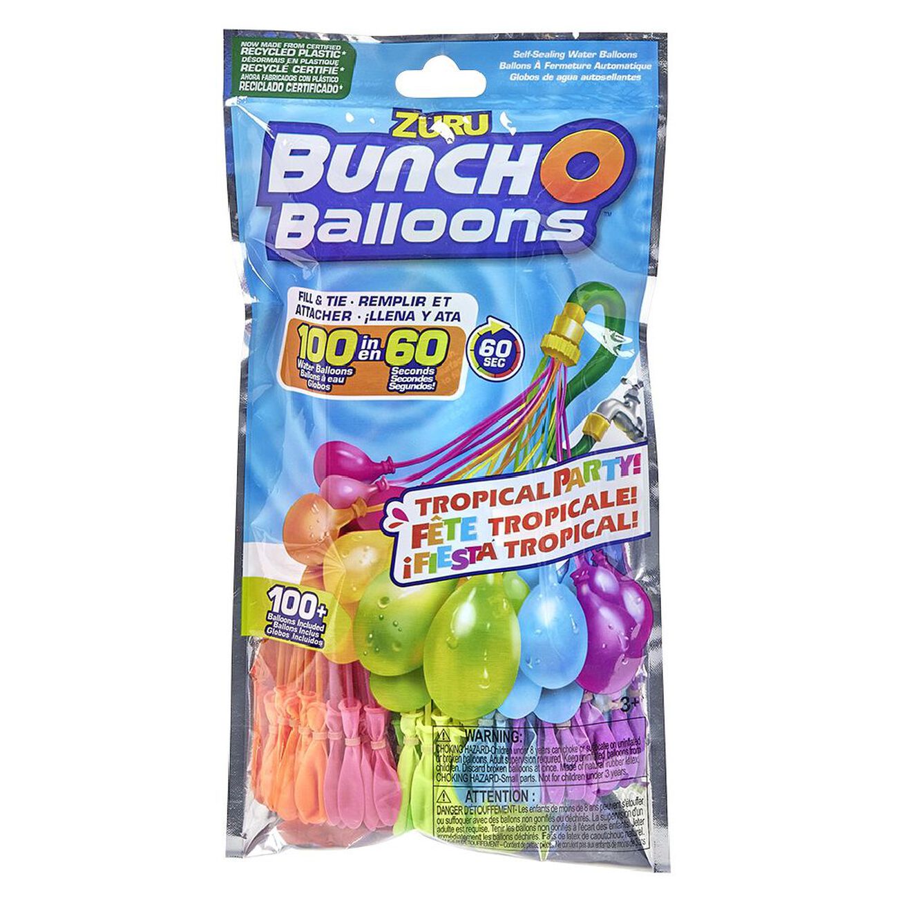 ZURU TOYS Bunch O Balloons Reusable Ballon d'eau (Multicolore ZURU TOYS Bunch O Balloons Reusable Ballon d'eau (Multicolore