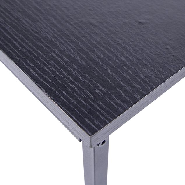 Bureau rectangulaire Delta m&eacute;tal et bois noir 120x60xH75cm