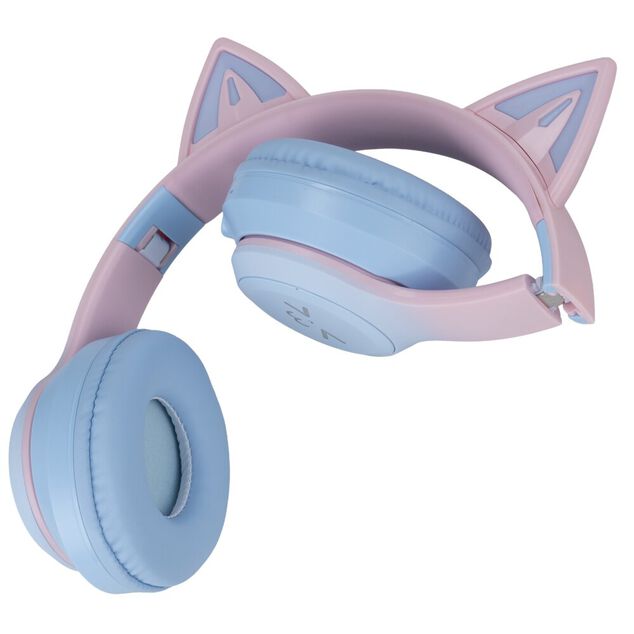 Casque audio enfant oreille chat LED RGB bluetooth USBC et micro (3 mod&egrave;les)