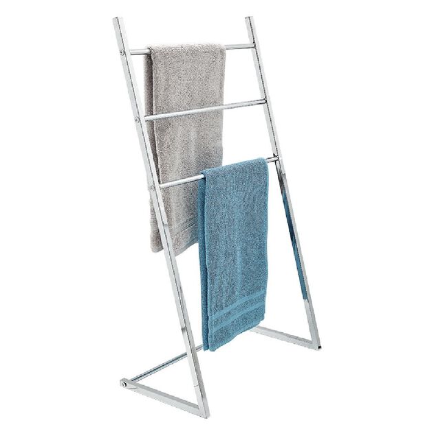 Porte serviette en m&eacute;tal gris