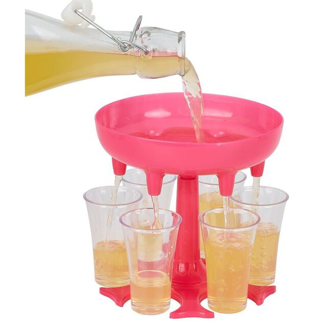 Distributeur &agrave; shooter avec 6 verres