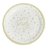 Lot de 8 assiettes Let's Party carton &Oslash;23cm