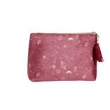 Pochette velours motif cosmic astro 21x7,5xH15,5cm - 2 mod&egrave;les bleu ou rouge