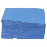 Serviette en papier ouate bleu 2 plis 33x33cm x100