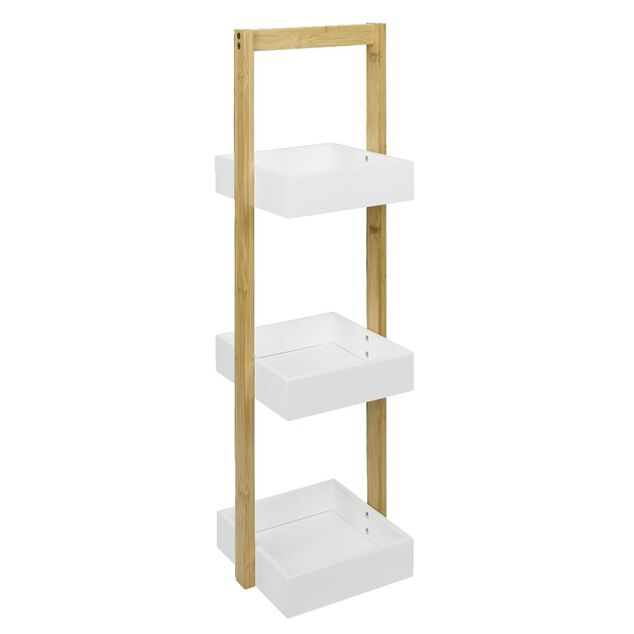 Étagère de salle de bain à 3 niveaux bambou 22x24xH73cm