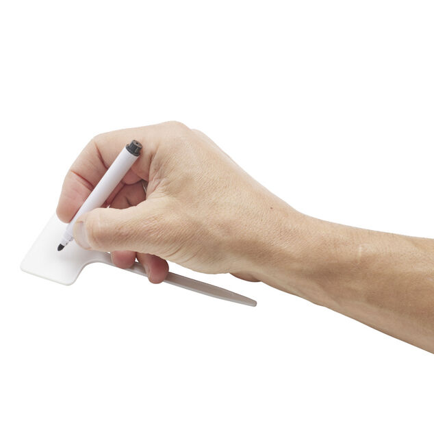 &Eacute;tiquette &agrave; planter x17 en plastique blanc H14cm