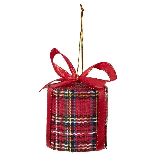 Cadeau de No&euml;l tartan &agrave; suspendre