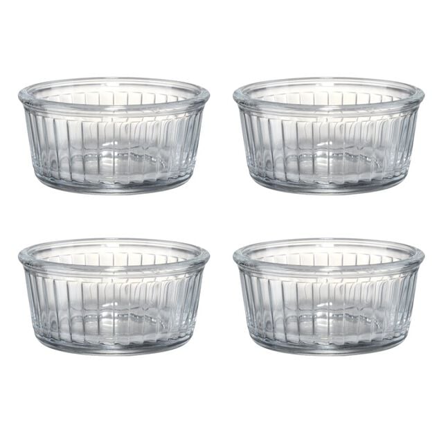 Ramequin individuel verre transparent x4