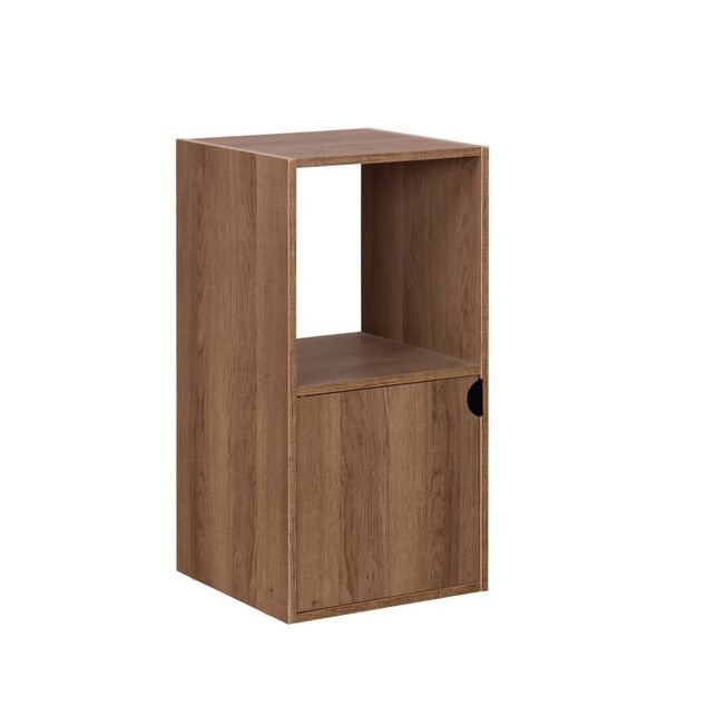 Colonne en bois 2 cases Adam brun foncé 30xP29,5xH60,5cm