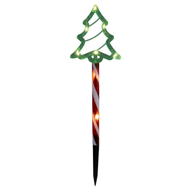 D&eacute;coration de No&euml;l &agrave; planter x6 lumineux 48LED &eacute;toile ou sapin H45cm (2 mod&egrave;les)
