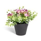 Plante artificielle fleurs roses H14cm