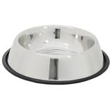 Gamelle ronde inox pour chien avec base antidérapante Ø29,4xH6cm