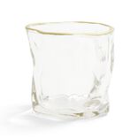 Vase verre froissé transparent Ø7,5xH7,7cm