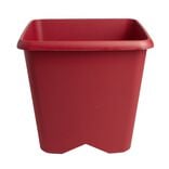 Pot de jardin carr&eacute; Chorus rouge 24,2 L