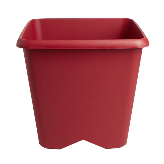 Pot de jardin carr&eacute; Chorus rouge 24,2 L