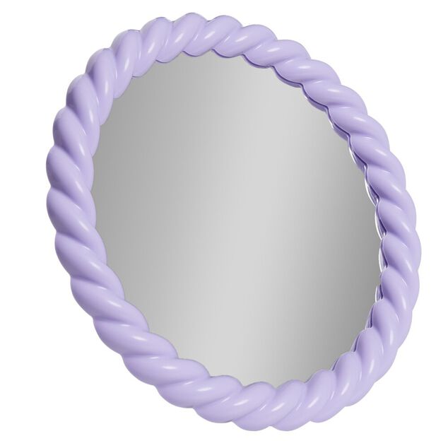 Miroir contour torsadé pastel Ø19cm (2 modèles)