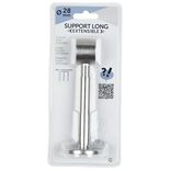 Support long extensible pour tringle gris m&eacute;tal
