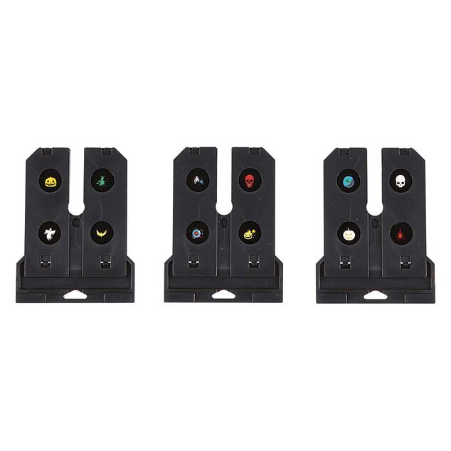Projecteur LED &agrave; planter Halloween 3 films Halloween pour ext&eacute;rieur