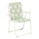 Chaise camping pliable motif quadrillage vert L58xP58xH80