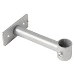 Support long fixe métal gris pour tringle à rideau Ø1,6xL11cm