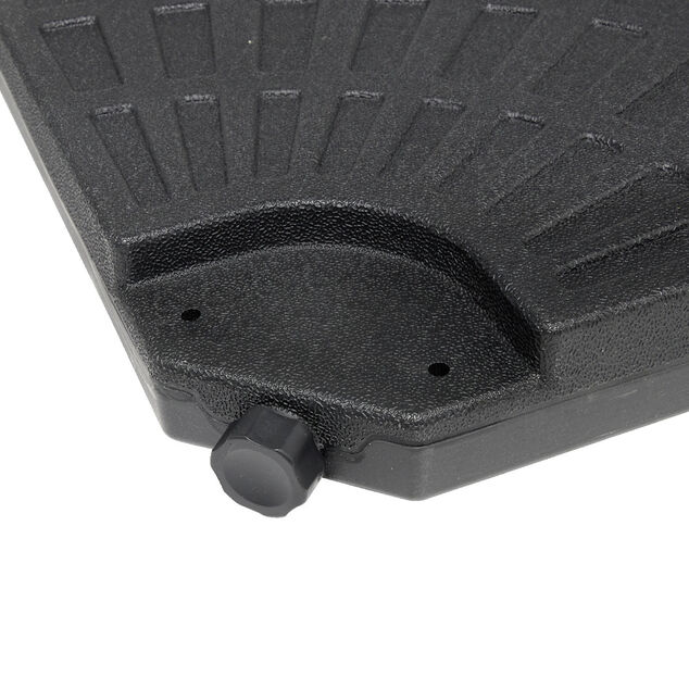 Dalle de parasol x4 &agrave; remplir plastique gris 13kg 48x48xH7,5cm