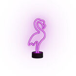 Lampe n&eacute;on LED forme flamant rose &Oslash;9,5x13xH29,5cm