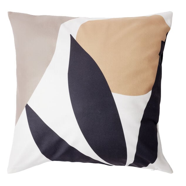 Housse de coussin tissu velours motif v&eacute;g&eacute;tal 45x45cm (2 mod&egrave;les)