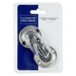 Support naissance pour tringle x2 gris m&eacute;tal