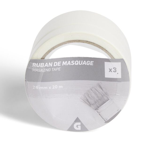 Lot de 3 rubans de masquage 24mm 20m