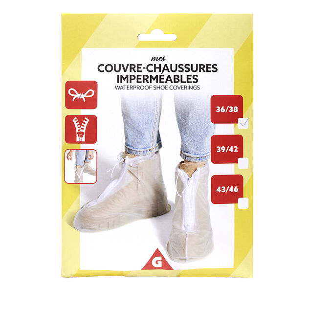 Couvre-chaussures imperm&eacute;ables 1 paire (3 tailles)