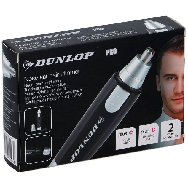 Tondeuse nez et oreilles Dunlop Pro grise et noire
