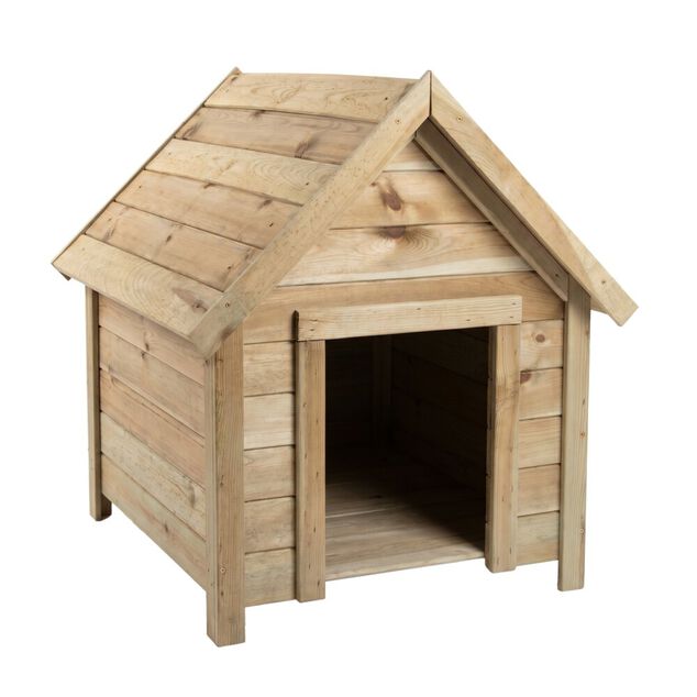 Niche ext&eacute;rieur pour chien en bois 80x65xH80cm