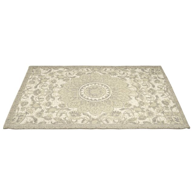 Tapis rectangulaire style oriental à motif beige 60x90cm