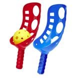 Raquette incurv&eacute;e pelote basque chistera plastique x2 avec 1 balle &Oslash;9cm