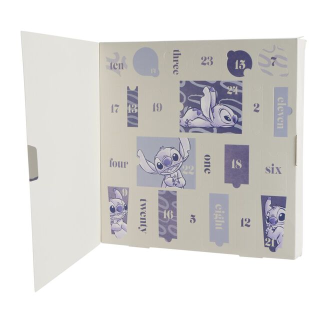 Calendrier de l'avent Disney Stitch produits de beaut&eacute; 24 cases 37x37cm