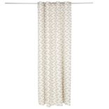 Rideau polycoton 140x240cm imprim&eacute; taupe noir