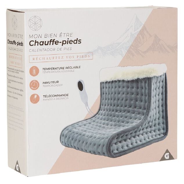 Chauffe-pieds &eacute;lectrique avec t&eacute;l&eacute;commande