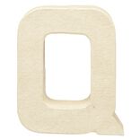 Lettre Q à décorer en papier maché