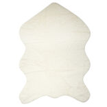 Tapis fausse fourrure blanc cassé 60x90cm