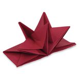 Serviette origami en papier rouge x12