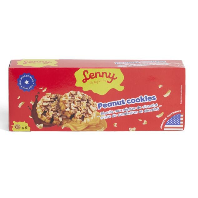 Biscuits Lenny p&eacute;pites de chocolat et &eacute;clats de cacahu&egrave;te 150gr