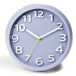 Horloge ronde plastique gris &Oslash;25cm