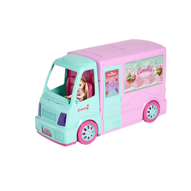 Camion glace avec poupée Amelia 21 pièces