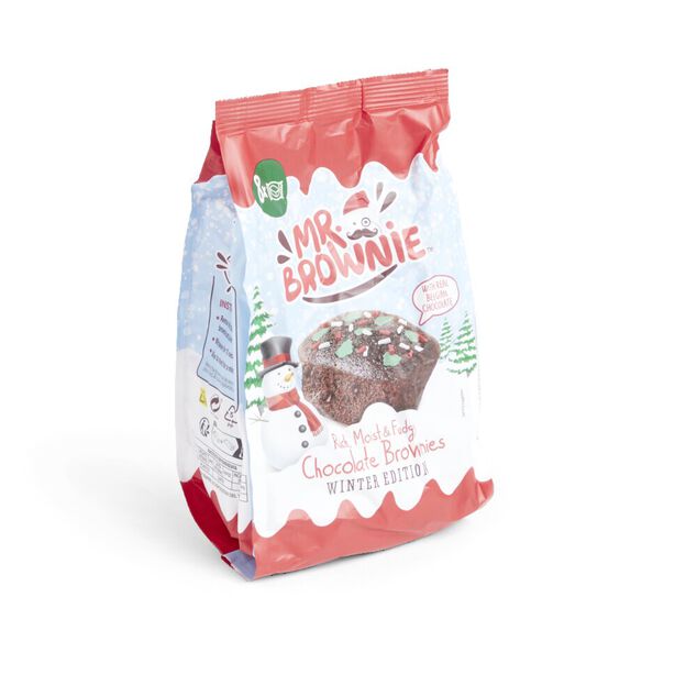 Gâteau brownie chocolat belge Noël sachet individuel 200gr