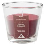 Bougie parfum&eacute;e dans verre senteur fruits rouges
