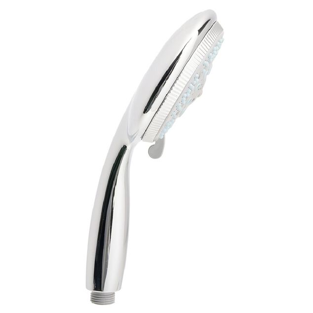 Pommeau de douche &agrave; 5 jets acier gris argent&eacute;