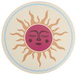 Set de table rond Indie plastique motif soleil rouge et bleu &Oslash;35cm